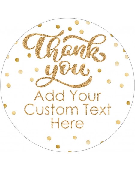 Favors Personalized White and Gold Thank You Favor Stickers - 1.75 in. - 40 Labels - C41997K64GW $10.95