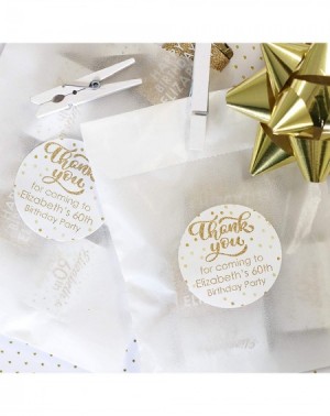 Favors Personalized White and Gold Thank You Favor Stickers - 1.75 in. - 40 Labels - C41997K64GW $10.95