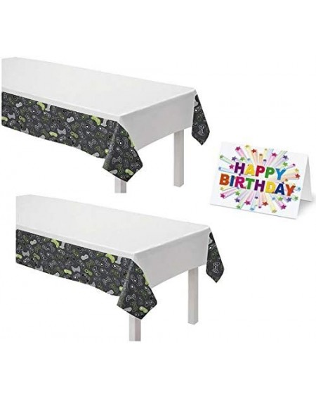 Tablecovers Video Gamer Level Up Party Tablecover Tablecloth Birthday Video Game Decoration Partyware Pack of 2 Plus Birthday...