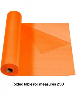 Tablecovers 344951 Touch of Color Folded Plastic Banquet Roll- 250'- Sunkissed Orange - Sunkissed Orange - CK12GYUTQ47 $26.60