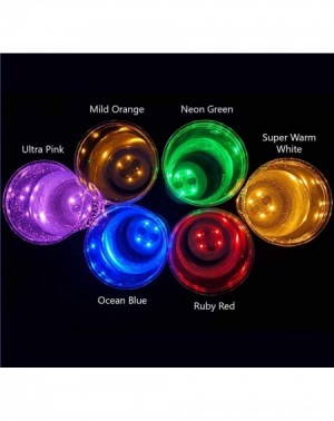 Tableware DIY Party Light-up Cups- Light Sticker- Adhesive LED Coaster for Glow Party- House Party - Colorful Lights to Wine ...
