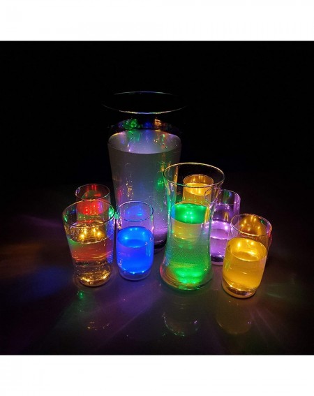 Tableware DIY Party Light-up Cups- Light Sticker- Adhesive LED Coaster for Glow Party- House Party - Colorful Lights to Wine ...