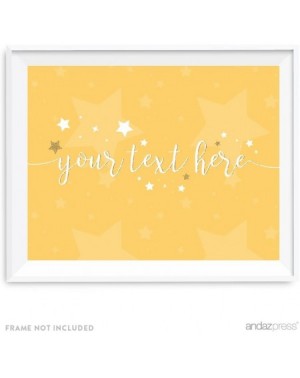 Favors Twinkle Twinkle Little Star Yellow Wedding Collection Fully Personalized- Party Signs- Your Text Here- 8.5x11-inch- 1-...