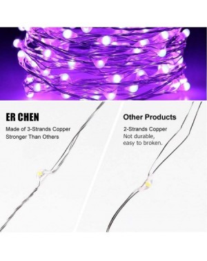 Indoor String Lights Fairy Lights Battery Operated Waterproof 8 Modes with Remote Timer- 33ft 100 LED Silver Coated Copper Wi...