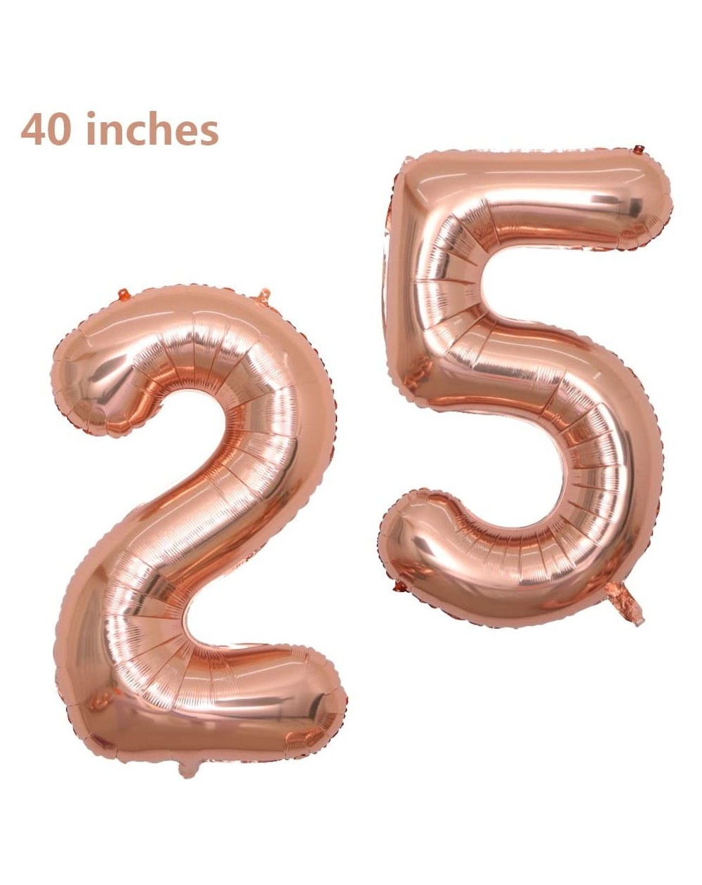 Balloons 40 inch Jumbo 25 Rose Gold Foil Balloons for Birthday Party Supplies-Anniversary Events Decorations and Graduation D...