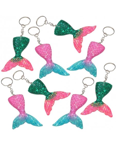 Party Favors Mermaid Tail Keychains- Pack of 8- Mermaid Party Favors- Birthday Party Supplies- Goodie Bag Fillers- Prize for ...
