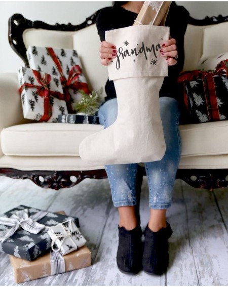 Stockings & Holders Grandma Christmas Stocking for Presents- Gift Bag- and Holiday Decorations - Grandma - CD188TN9XM5 $10.77