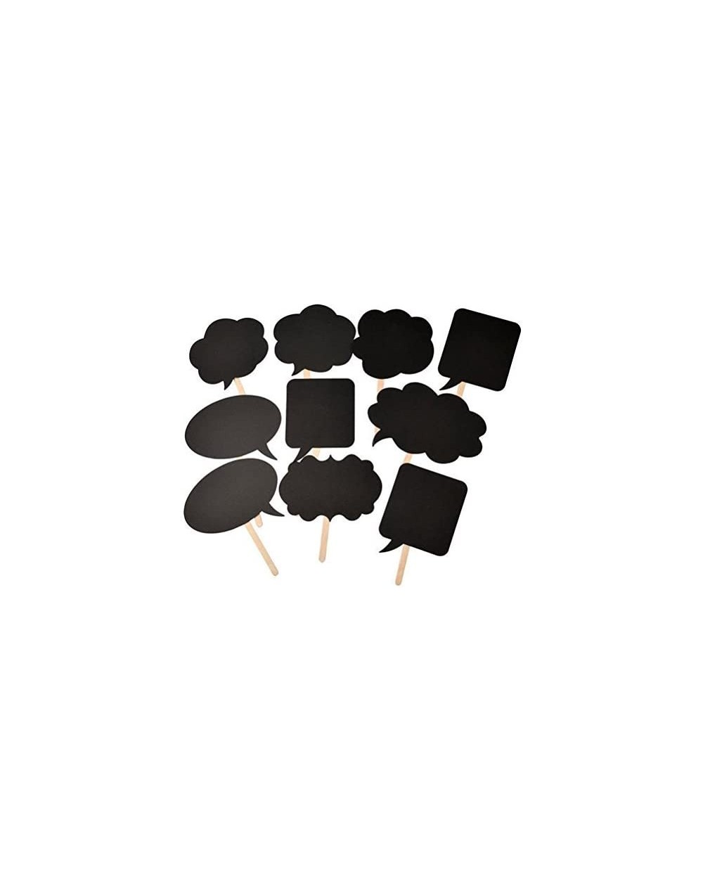 Photobooth Props Photo Booth Kit-Writable Black Card Board Photographing Props Party Favor(10pcs Different Shapes)- style 1 -...