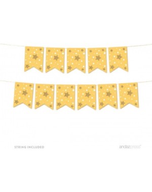 Favors Twinkle Twinkle Little Star Yellow Wedding Collection- Hanging Pennant Party Banner with String- Graphics Only- 5-Feet...