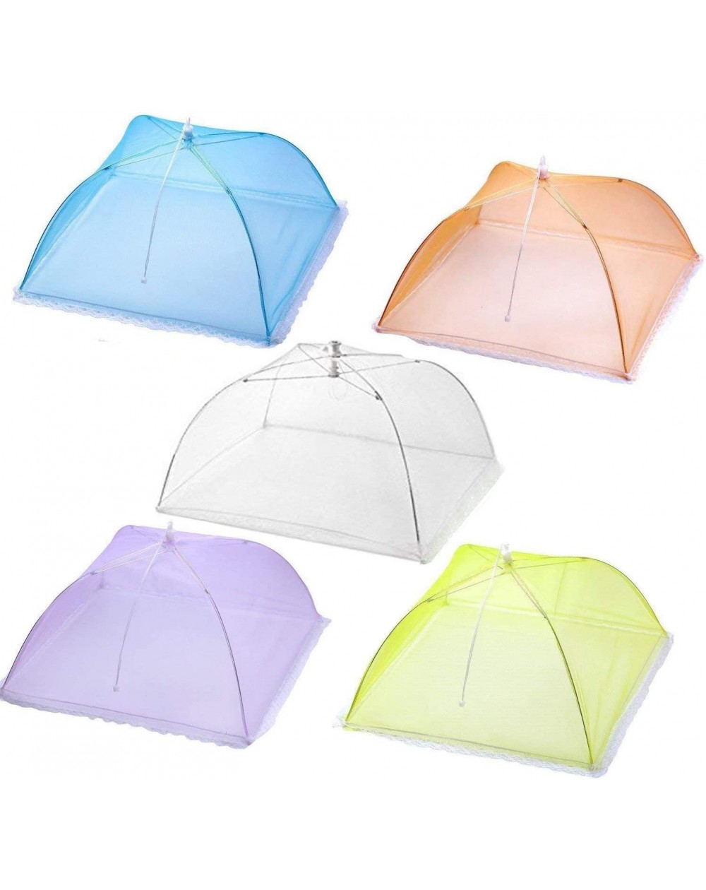 Tablecovers Pop-Up Mesh Large Size Screen Food Cover Tent Umbrella 17in Reusable Collapsible Umbrella Screens to Keep Bugs Fl...