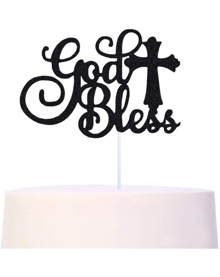 Cake & Cupcake Toppers God Bless Cake Topper - Communion Party Sign- Baptisim Christening - First Baby Shower Decoration Supp...