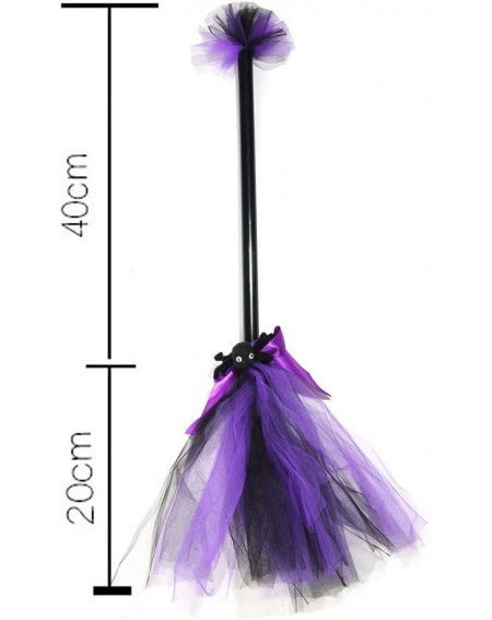 Party Favors Kids Witch Broom- Halloween Witch Broomstick- Halloween Cosplay Dress Up Costume Party Cute Witch Broom - Purple...