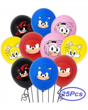Party Packs 76 Pack Sonic Hedgehog Birthday Decorations Party Supplies- Included Sonic Birthday Party Banner Balloons Cupcake...