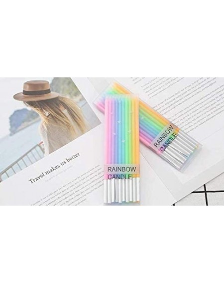 Birthday Candles 20 Count Party Long Thin Cake Candles Metallic Birthday Candles in Holders for Birthday Cakes Decorations - ...