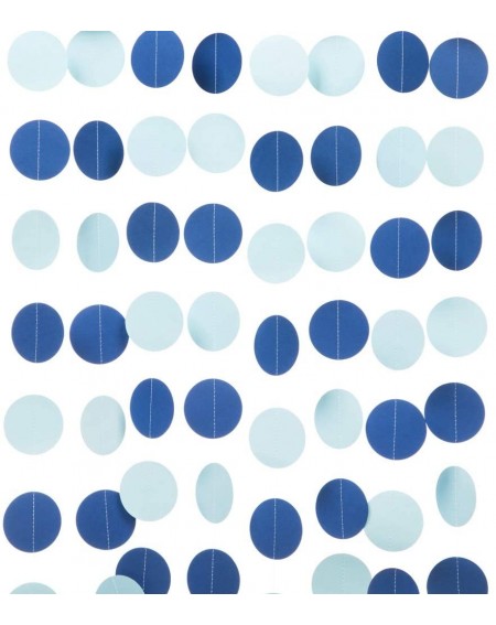 Banners & Garlands Blue Paper Garland Circle Dots Party Garland Streamer Backdrop Hanging Decorations- 2.5" in Diameter- 20 F...