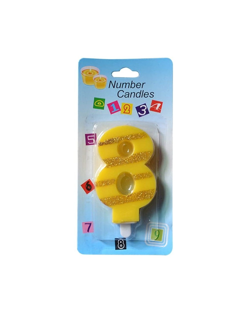 Cake Decorating Supplies Number 8 Birthday Candles Happy 8th Birthday Supplies - CU12B66MNQ7 $9.40