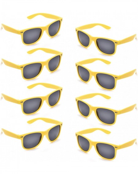 Favors Neon Colors Party Favor Supplies Unisex Sunglasses Pack of 8 (Yellow) - Yellow - CN186DCXGI2 $24.26