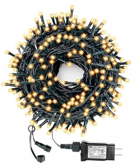 Outdoor String Lights 105FT 300 LED Outdoor Christmas String Lights Indoor UL Certified with End-to-End Plug 8 Modes- Waterpr...
