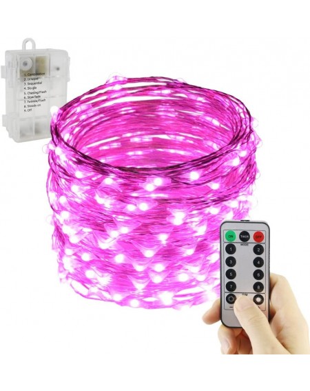 Indoor String Lights 8 Model Indoor and Outdoor Waterproof Battery Operated 200 LED String Lights on 66 Ft Long Ultra Thin Si...