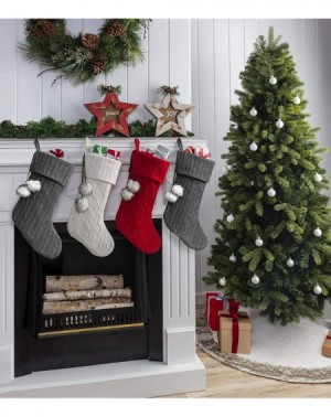 Tree Skirts 3-Piece of 2 Christmas Stockings- One Tree Skirt - Ivory Knit - CU198SURNXX $36.14