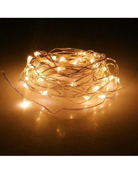 Indoor String Lights LED String Lights Copper Wire Decorative Lights 40 LEDs Battery Operated Powered Warm White 13ft - CQ180...