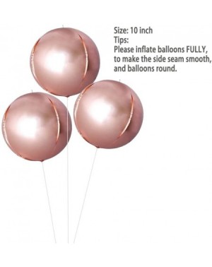 Balloons 4D Rose Gold Foil Balloon 10 inch Mylar Helium Balloon for Birthday Wedding Baby Shower Party Favor Supplies- Pack o...