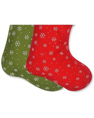 Stockings & Holders 12PC Mini Christmas Stockings with Snowflake- 9" Party Decorations/Gift Bags- Red & Green - C7186WW3DQS $...