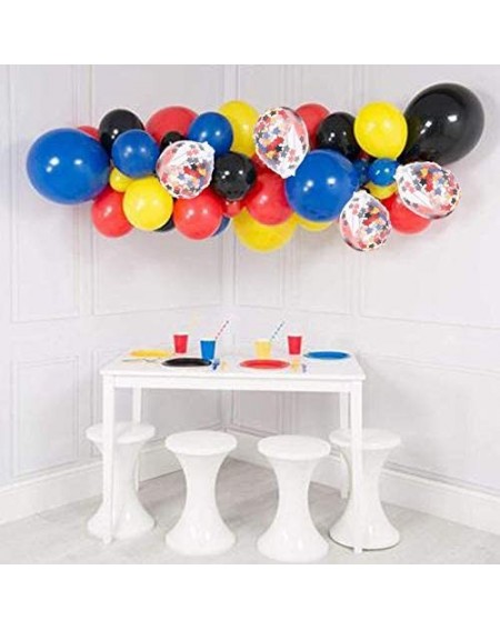 Balloons 50 Pack Red Blue Black Yellow Superhero Theme Party Decor Perfect for Avengers Captain America Party Prop-12inch Sta...