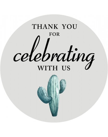 Favors Prickly Cactus Thank You Stickers- Fiesta Wedding Bridal Baby Shower Birthday Party Sticker Labels for Favors- Decorat...