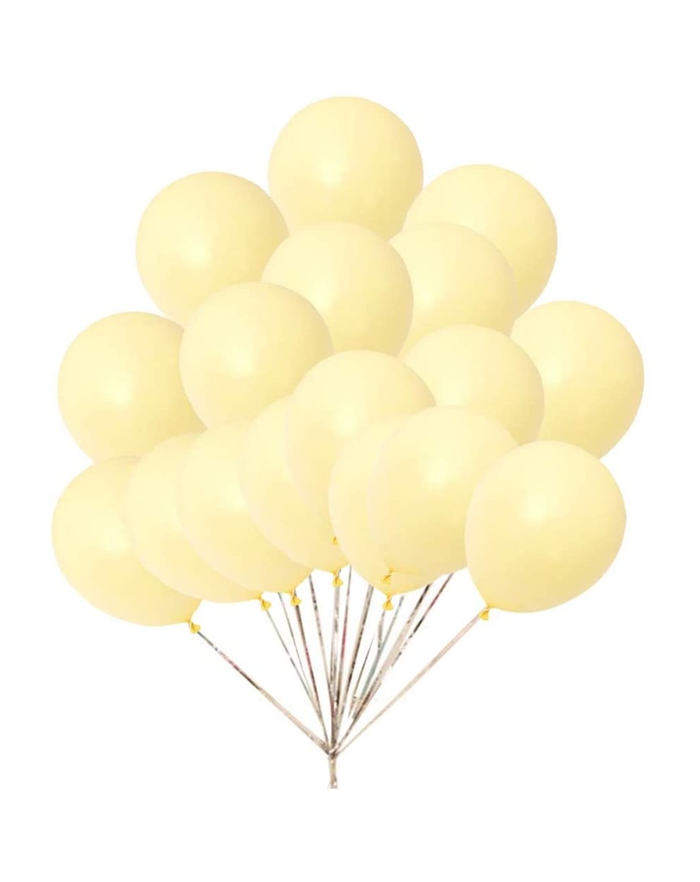 Balloons 5 Inch Small Latex Balloons 200 Pack Macaron Yellow Party Balloons - Macaron Yellow - C118UY9WSCA $13.82