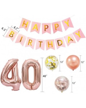 Balloons 40th Birthday Decorations Women Rose Glod 40 Birthday Decoration Balloons Women - CV19HL7ORTT $26.10