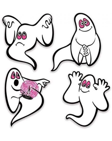 Banners & Garlands Vintage Halloween Ghosts Peel 'N Place Cutouts Halloween Party Decorations - CE18ZAK5D87 $33.69