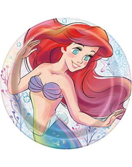 Party Packs The Little Mermaid Ariel Birthday Party Supplies Pack - Serves 16 - Banner Decoration- Tablecover- Plates- Cups- ...