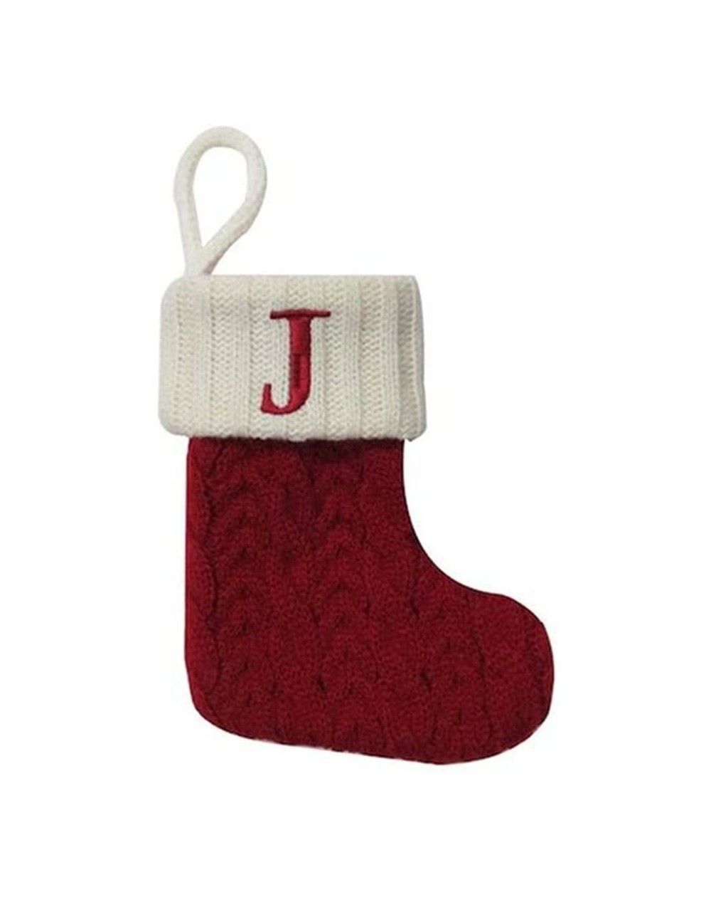 Stockings & Holders Mini Cable Knit Stocking-Letter J - CA188O2R999 $10.49