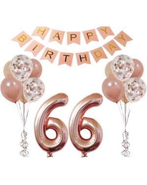 Balloons 66th Birthday Decorations Party Supplies Happy 66th Birthday Confetti Balloons Banner and 66 Number Sets for 66 Year...