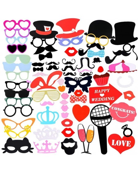 Photobooth Props 75Pcs Photo Booth Props DIY Set for Bachelorette Girls Night Wedding Birthday Party - Home Wine Tie Hat Love...