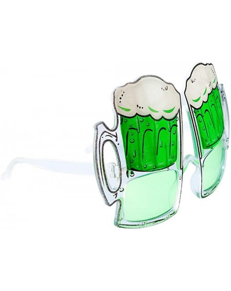 Adult Novelty St Patricks Day Green Beer Party Shades Glasses Goggles Funny Costume Party Accessory 2 Pack - CU193UOMU6R $7.55
