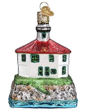 Ornaments Christmas Glass Blown Ornament with S-Hook and Gift Box- Outdoor Selection (Eldred Rock Lighthouse- 20114) - Eldred...