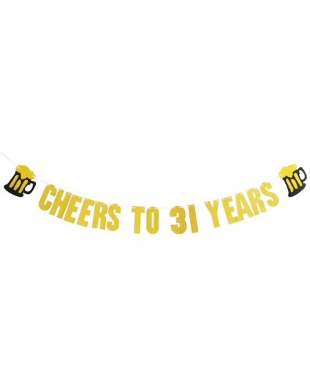 Banners & Garlands Cheers 31th Birthday Decorations-God Glitter 31 Birthday and 31 Anniversary Party Decorations-Cheers to 31...