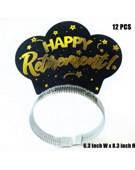 Party Hats Retirement Party Decorations Tiara Crown - Retirement Headband- Black Gold Theme Happy Retirement Party Supplies. ...