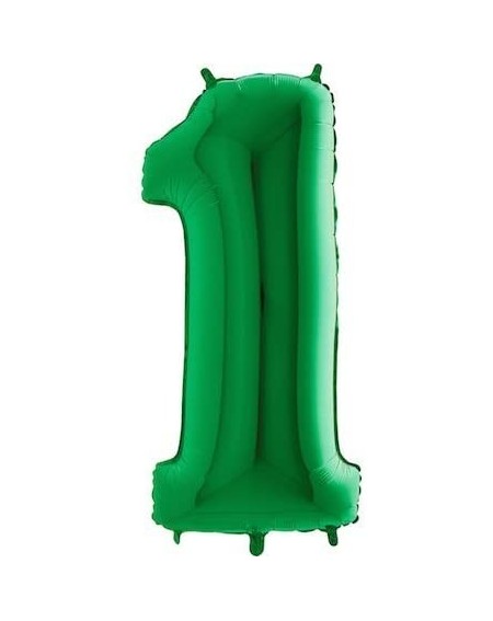 Balloons Giant Green Number '1' Balloon Decoration - Party Supplies - CB183YTQ8LR $21.72