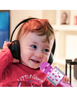 Noisemakers Popular Singing Wireless Bluetooth Microphone with Speaker for Girls Boys Kids - Pink - C6192S6OHRK $12.22