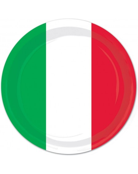 Party Tableware Red- White & Green Plates (8/Pkg) - CP114OU4HA7 $17.29