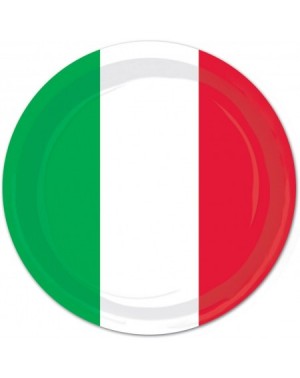 Party Tableware Red- White & Green Plates (8/Pkg) - CP114OU4HA7 $9.81