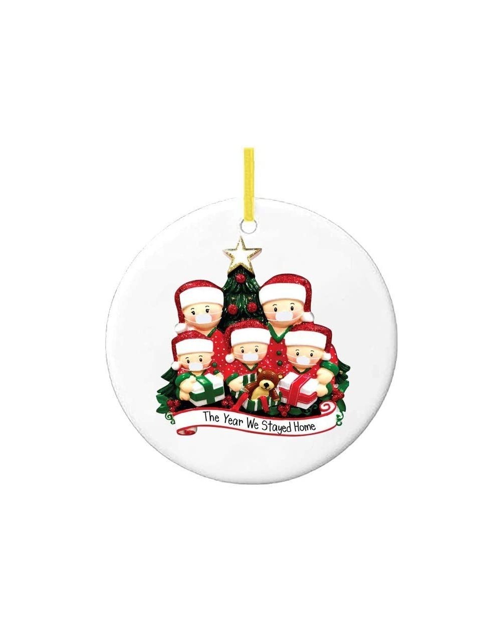 Ornaments 2020 Christmas Pendant Hanging Tree with Family Members Holiday Creative Free Personalizing Decoration Gift (C-Fami...