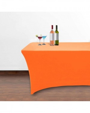 Tablecovers 6ft Stretch Spandex Table Cover for Standard Folding Tables - Universal Rectangular Fitted Tablecloth Protector f...