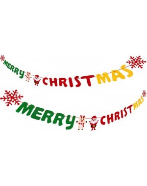 Banners & Garlands Merry Christmas Party Decorations - Includes Merry Christmas Banner- Perfect for Fireplace Mantle Tree Off...