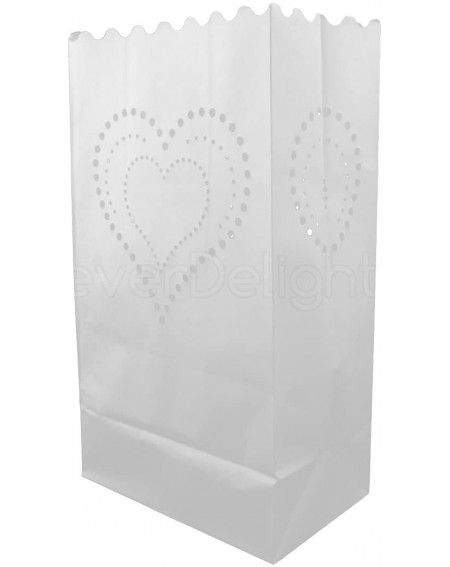 Luminarias White Luminary Bags - 30 Count - Heart of Hearts Design - Wedding Party Christmas Holiday Luminaria - C011MDB0TBL ...