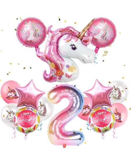 Balloons Birthday Decorations Gradient - Unicorn 2nd - CU19C5IUZA9
