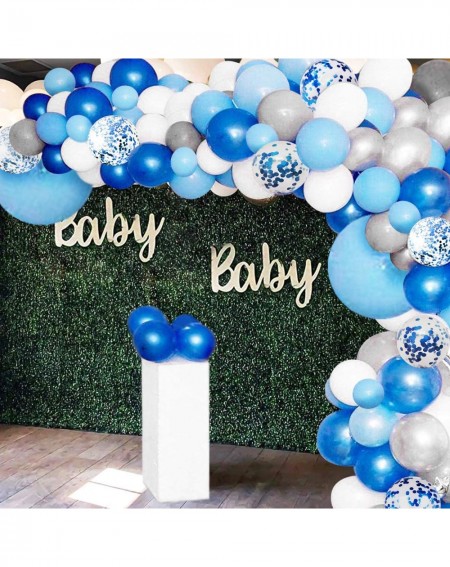 Balloons Blue Balloons 12" Party Balloons Birthday Balloons Blue and White Balloons for Baby Girl Shower Party Decoration 60 ...
